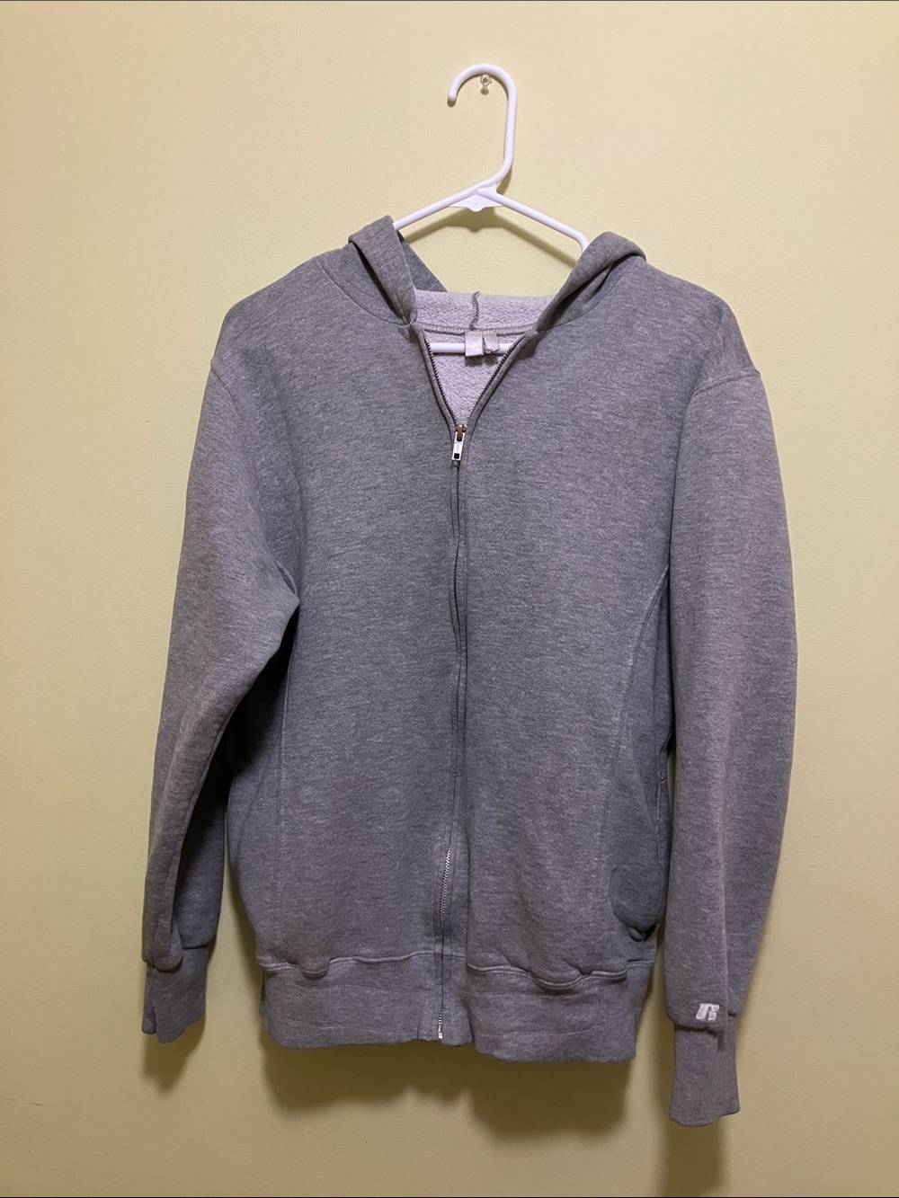 Russell Athletic Gray Full-Zip Hooded Sweatshirt